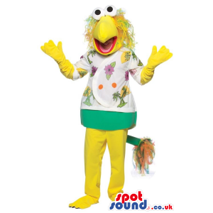 Yellow And Green Muppets Cartoon Character Costume Or Mascot -