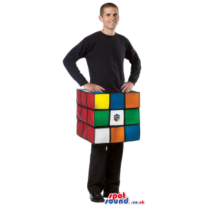 Original Colorful Rubic Cube Game Adult Size Costume - Custom