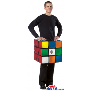 Original Colorful Rubic Cube Game Adult Size Costume - Custom