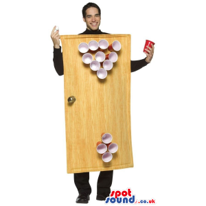 Funny Big Beer Pong Drinking Game Adult Size Costume - Custom