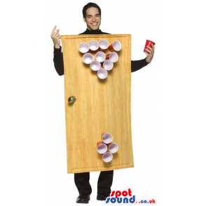 Funny Big Beer Pong Drinking Game Adult Size Costume - Custom