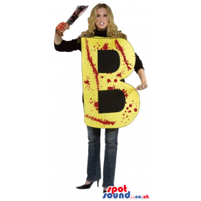 Horror Letter B Adult Size Costume With Blood Stains And A