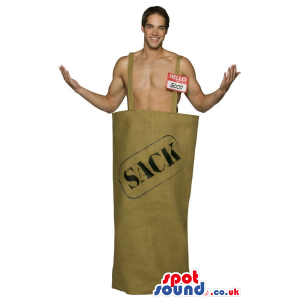 Sexy Boy In A Brown Bag Bachelor Party Adult Size Costume -