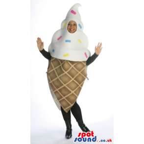 Big Sweet Ice-Cream Cone Adult Size Costume Or Mascot. - Custom