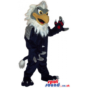 Customizable Dark Blue And White Eagle With Sharp Claws -