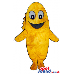 Funny Yellow Fish Plush Mascot With A Cartoon Face - Custom