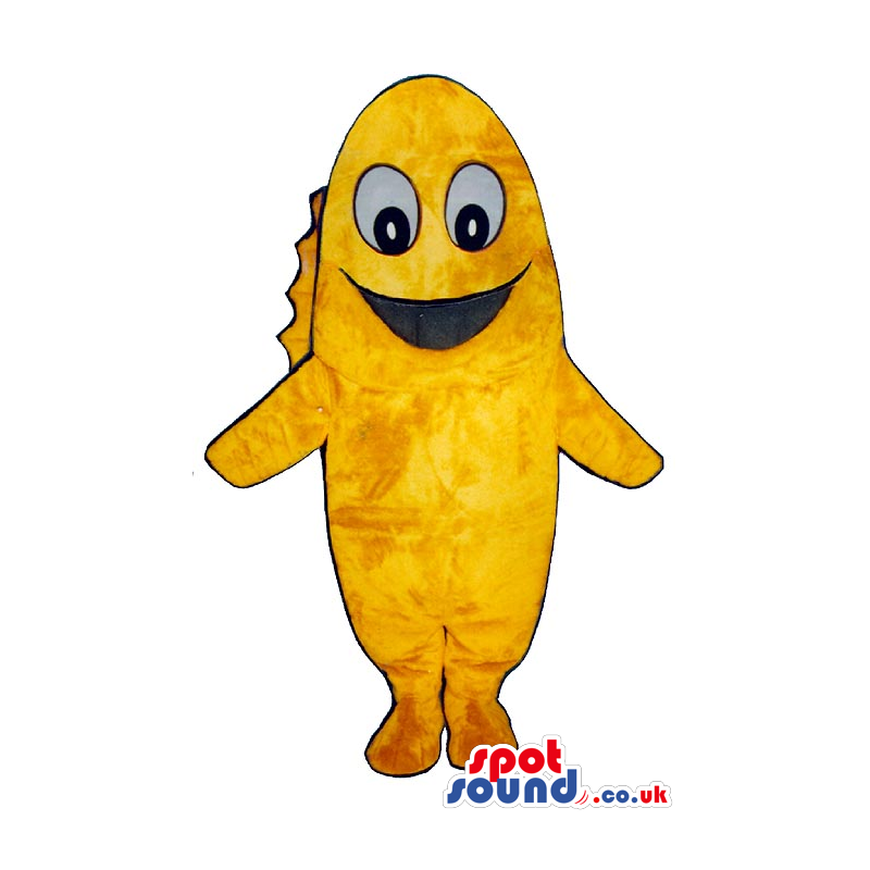 Funny Yellow Fish Plush Mascot With A Cartoon Face - Custom