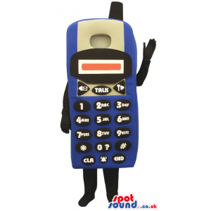 Big Blue Classic Cellphone Plush Mascot With No Face - Custom