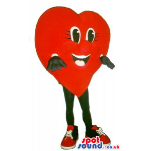 Cute Heart Girl Plush Mascot For Valentine Celebrations -