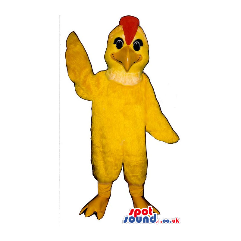 Customizable Flashy All Yellow Chicken Plush Mascot - Custom