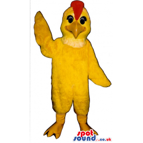Customizable Flashy All Yellow Chicken Plush Mascot - Custom