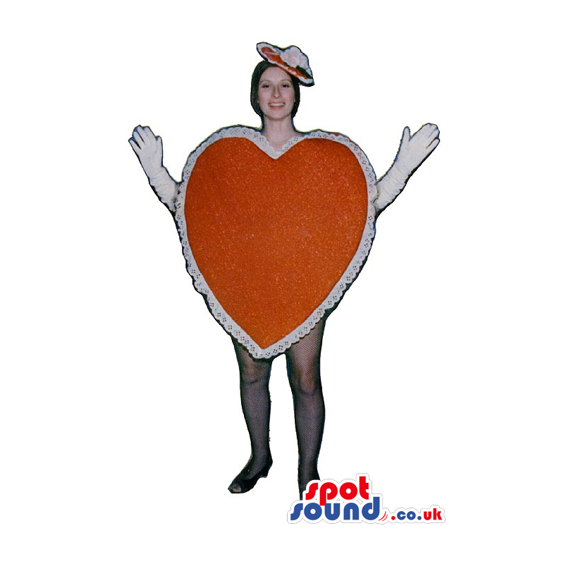 Big Red And White Heart Adult Size Costume Or Mascot - Custom