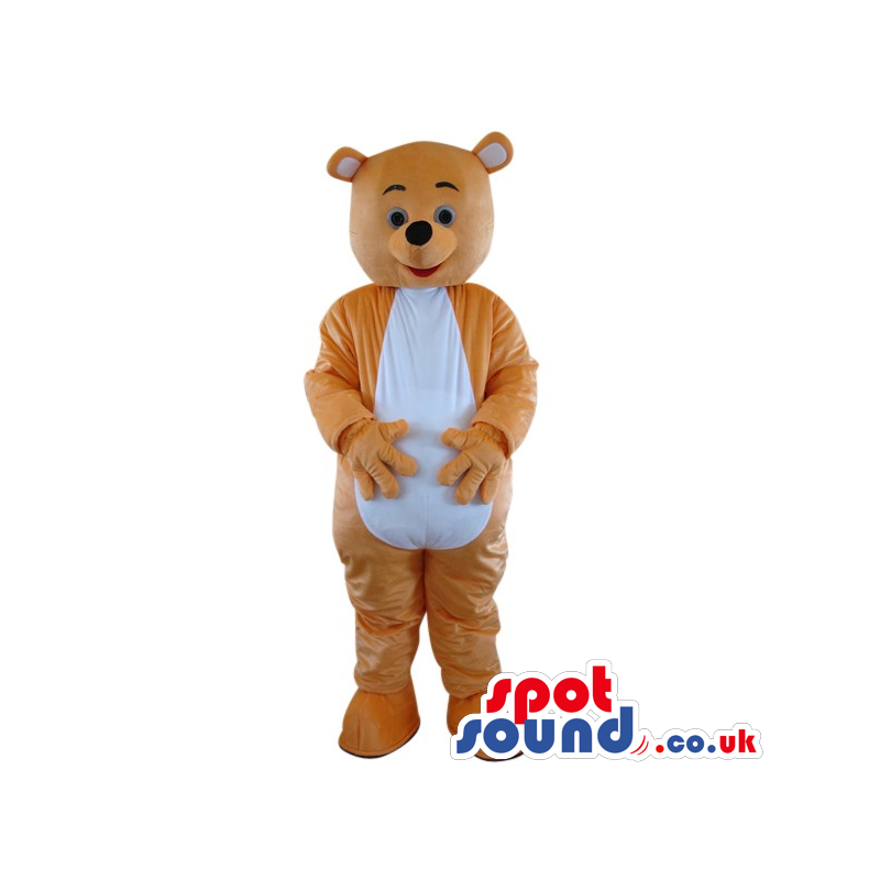 Cute Brown Teddy Bear Plush Mascot With A White Belly - Custom