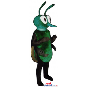 Funny Green Fly Bug Plush Mascot With Big Eyes And Six Legs -