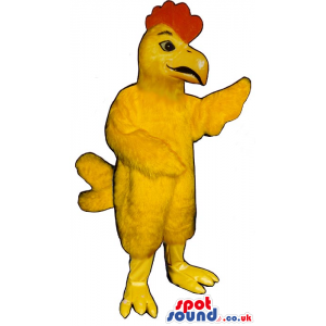 Customizable Yellow Hen Plush Mascot With A Red Comb - Custom