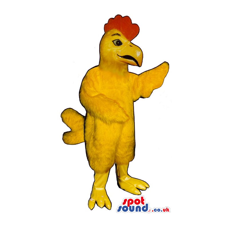 Customizable Yellow Hen Plush Mascot With A Red Comb - Custom
