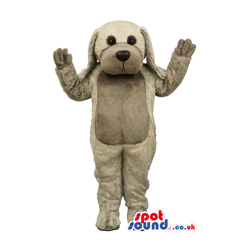 Customizable Cute Dog Plush Mascot With Grey Belly - Custom