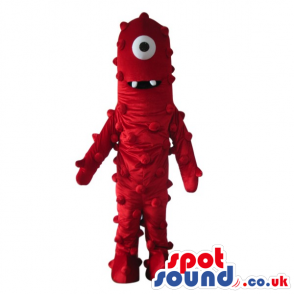 Yo Gabba Gabba Characters Red One-Eyed Alien Plush Mascot -