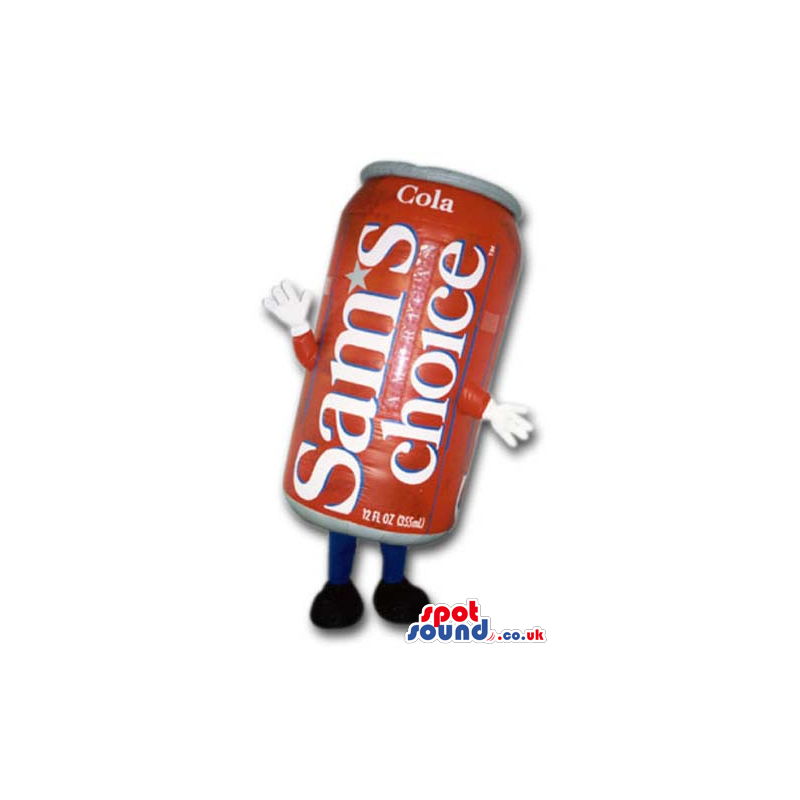 Coke Drink Red Can Mascot With Label And Logo And No Face -