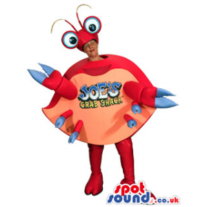 Big Red And Pink Crab Adult Size Plush Costume Or Mascot -