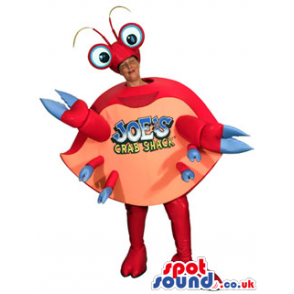 Big Red And Pink Crab Adult Size Plush Costume Or Mascot -