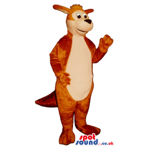 Customizable Brown Kangaroo Plush Mascot With A White Belly -