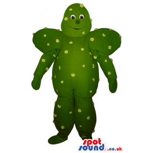 Funny Green Cactus Plush Mascot With Small Flowers - Custom