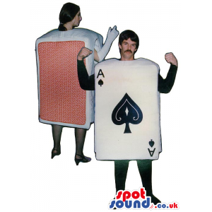 Two Big Ace Poker Cards Couple Adult Size Costumes - Custom