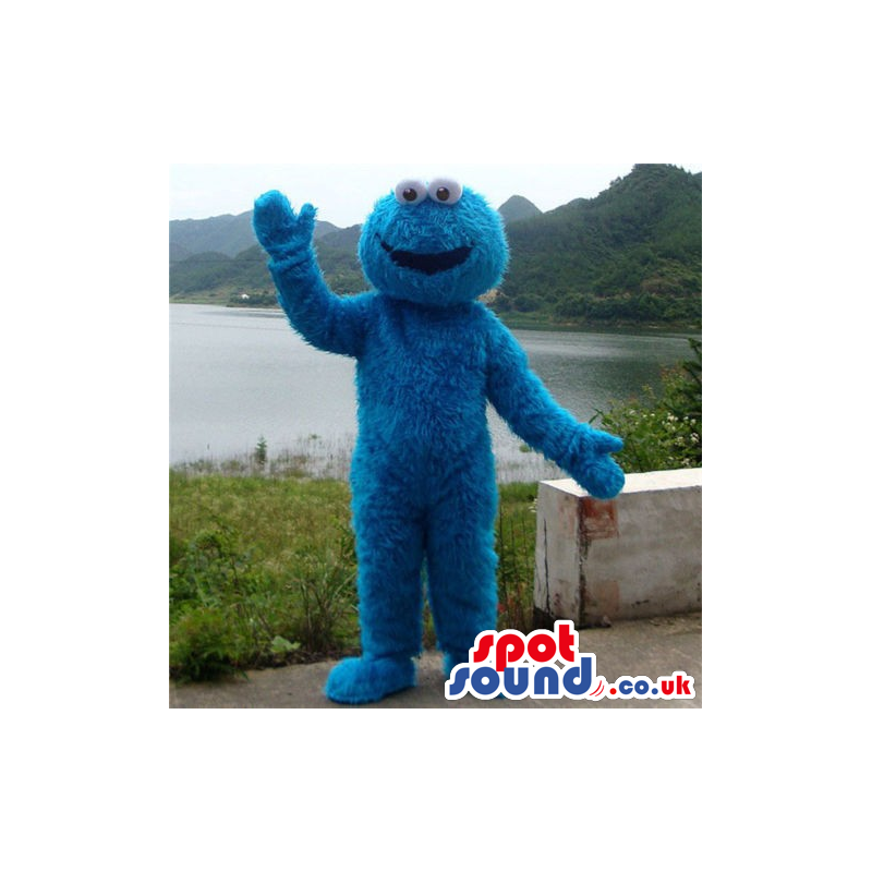 Blue Hairy Cookie Monster Character Plush Mascot - Custom