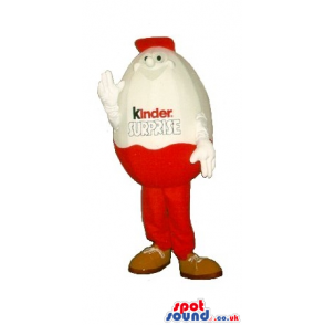 Popular Kinder Chocolate Egg Character Mascot With Brand Name -