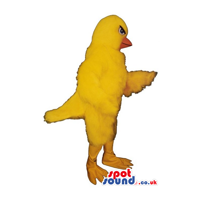 Customizable Angry All Yellow Chicken Plush Mascot - Custom