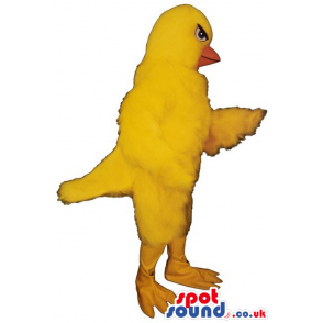 Customizable Angry All Yellow Chicken Plush Mascot - Custom