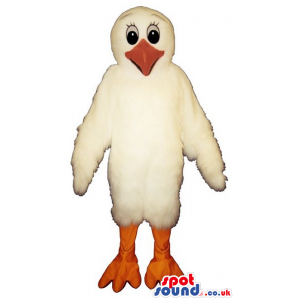 Customizable Cute White Soft Chicken Plush Mascot - Custom