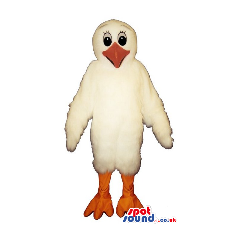 Customizable Cute White Soft Chicken Plush Mascot - Custom