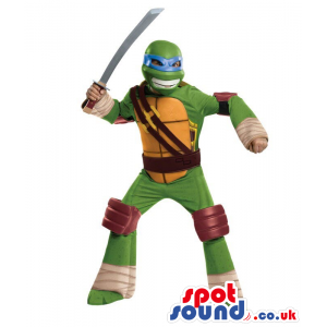 Popular Ninja Turtles Leonardo Character Plush Mascot With A