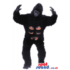 Very Strong And Big All Black Gorilla Plush Mascot - Custom