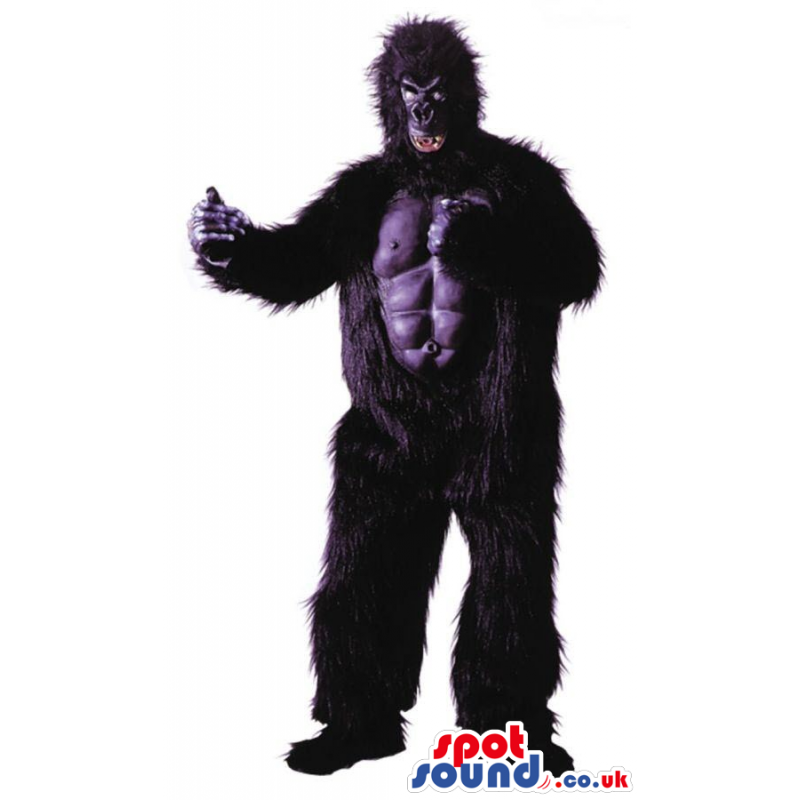 Very Strong And Big All Black Gorilla Plush Mascot - Custom