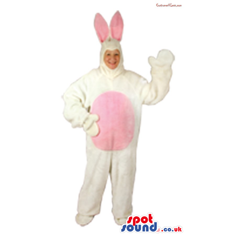 Pink And White Rabbit Or Bunny Children Size Plush Costume -