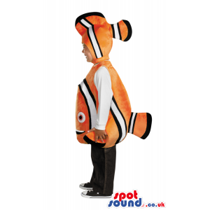 Orange And White Nemo Fish Character Children Size Plush