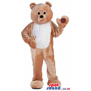 Cute Brown Teddy Bear Plush Mascot With A White Belly - Custom