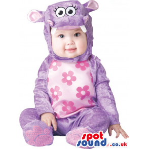 Pink And Purple Hippopotamus Baby Size Plush Costume - Custom