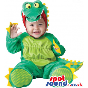 Cute Green And Yellow Dragon Baby Size Plush Costume - Custom