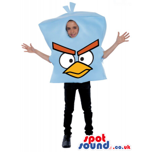 Cute Blue Angry Birds Character Children Size Costume. - Custom