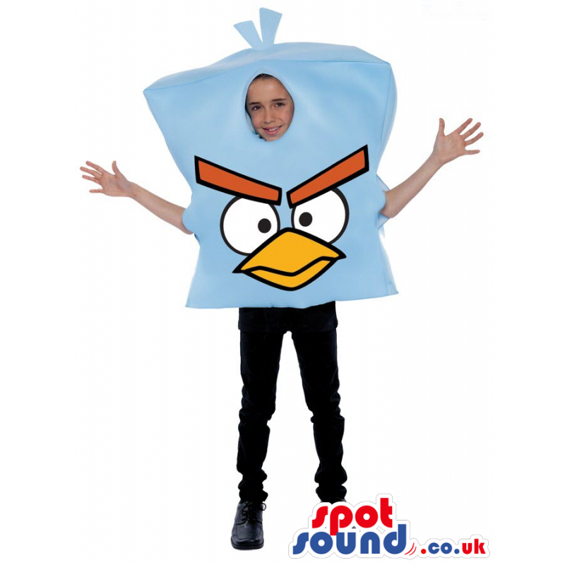 Cute Blue Angry Birds Character Children Size Costume. - Custom
