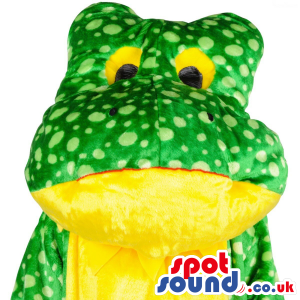 Customizable Green Dog Plush Mascot With Yellow Dots - Custom