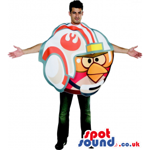 Cool Angry Birds In A Helmet Character Adult Size Costume. -