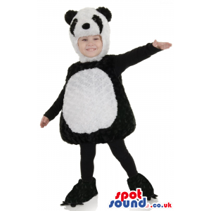 Cute Panda Bear With Belly Baby Size Plush Costume - Custom