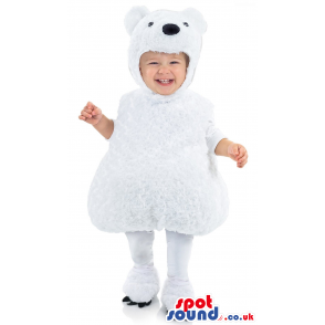 Cute Hairy Polar Bear Animal Baby Size Plush Costume - Custom