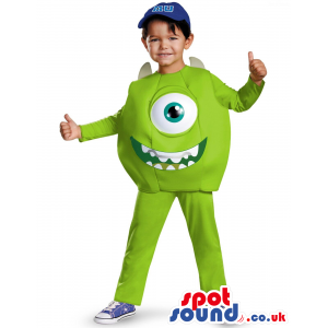 Cute Green Monsters Inc. Movie Character Children Size Costume