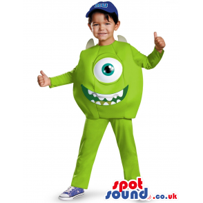 Cute Green Monsters Inc. Movie Character Children Size Costume